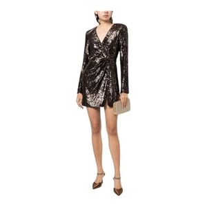 Simkhai sequin-embellished V-neck mini dress NWT